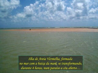 Ilha de Areia Vermelha, formada  no mar com a baixa da maré, se transformando, durante 4 horas, num paraíso a céu aberto… 