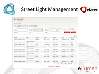 Street Light Management




          Transitions Report
 