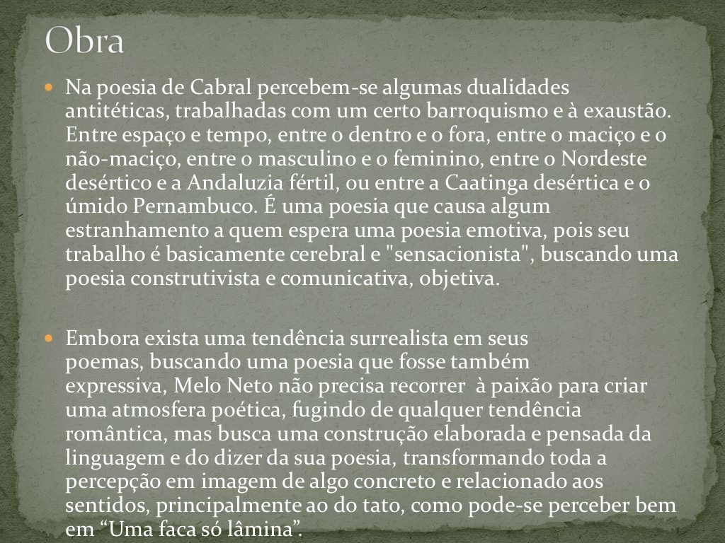 Leia O Que Disse Joao Cabral De Melo Neto