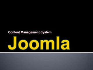 Joomla Content Management System 