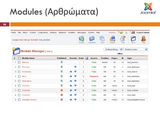 Modules ( Αρθρώματα) 