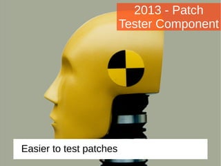 2013 - Patch
Tester Component
Easier to test patches
 