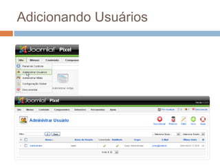 Publishers;Acesso ao “backend” (a interface web de administração):
