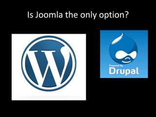 Is Joomla the only option?
 