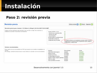 Instalación Paso 2: revisión previa 