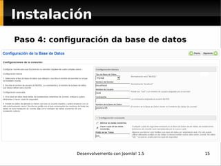 Instalación Paso 4: configuración da base de datos 