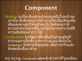 Component
Module ??????????????????????????????????
???????? ?????????????????????????????????????
??????????????????????????????????????
?????????????????? ???????????????????????
?????????????? ? ???
Component ?????????????????????????????????
?????????????????? ??????? Module ?????????
Component ?????????????????? ????????????????
????????????????????
???????? Component ???????????????????????????
 