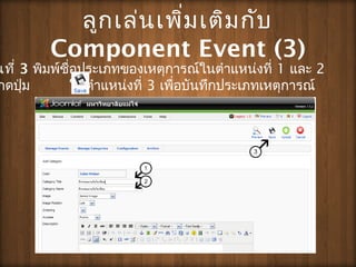 ???? 3 ???????????????????????????????????????? 1 ??? 2
?????? ????????????? 3 ??????????????????????????
???????????????????
Component Event (3)
 