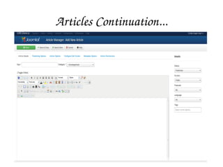 Articles Continuation...
 