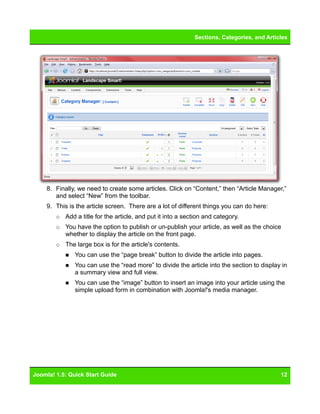 Joomla 15 Quickstart
