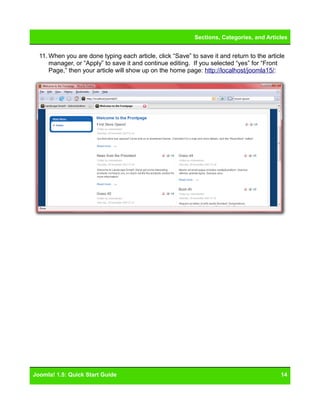 Joomla 15 Quickstart