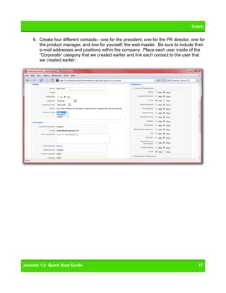 Joomla 15 Quickstart