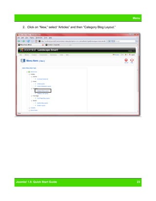 Joomla 15 Quickstart