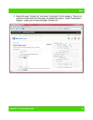 Joomla 15 Quickstart