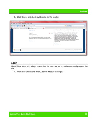Joomla 15 Quickstart
