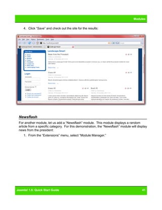 Joomla 15 Quickstart