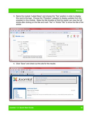 Joomla 15 Quickstart