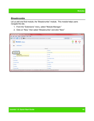 Joomla 15 Quickstart