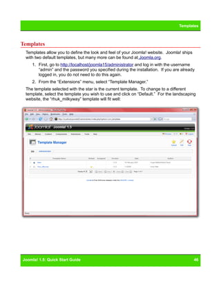 Joomla 15 Quickstart