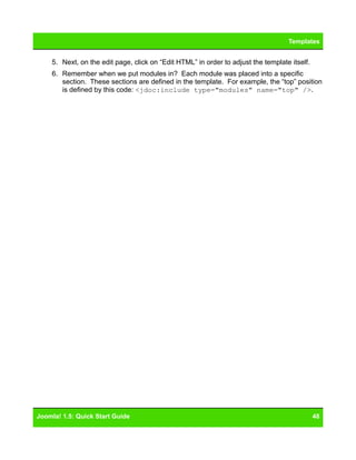 Joomla 15 Quickstart