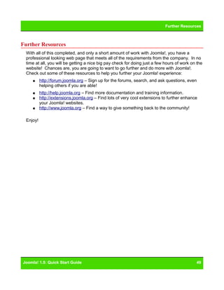 Joomla 15 Quickstart