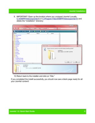 Joomla 15 Quickstart