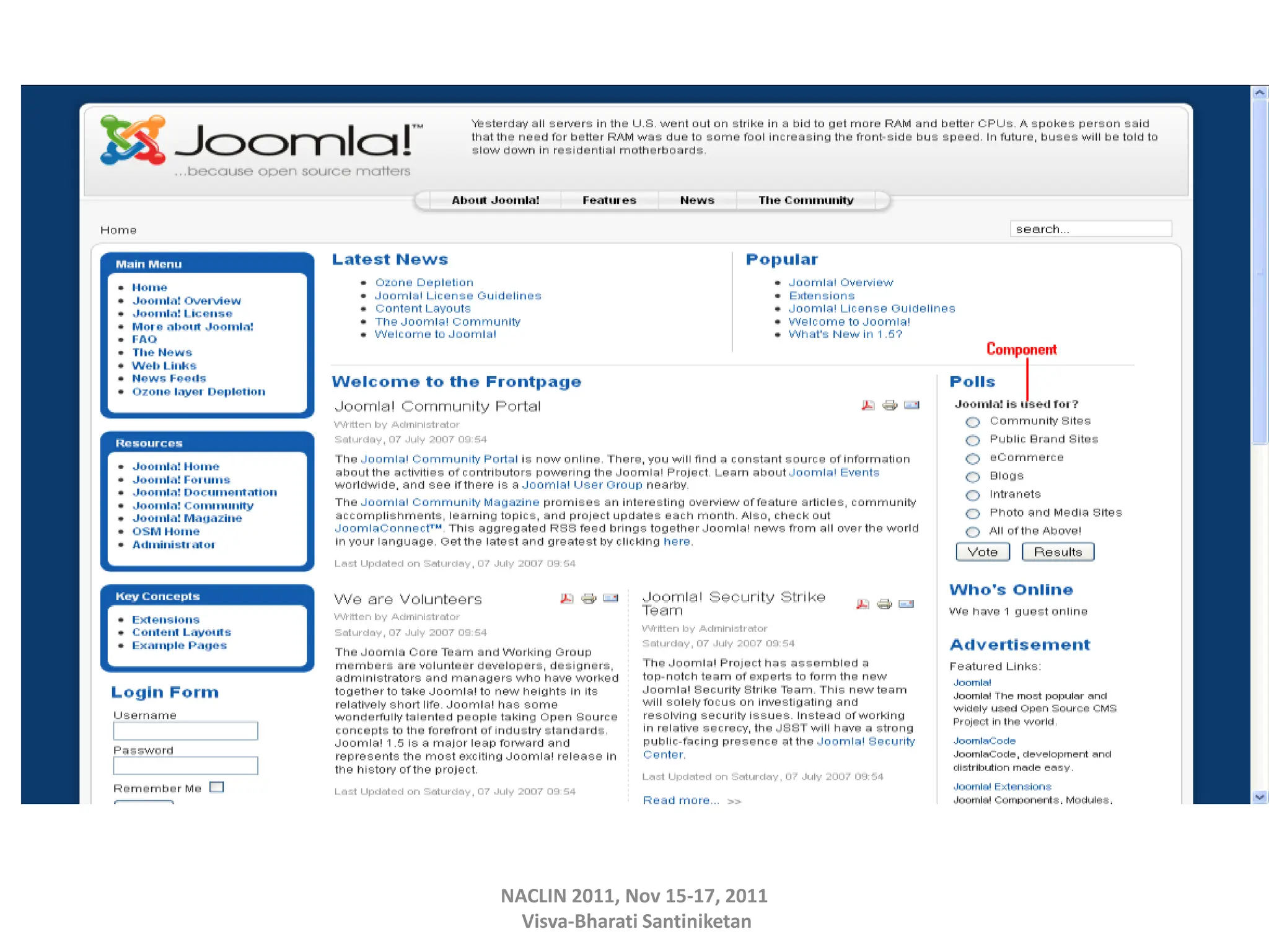 NACLIN 2011, Nov 15-17, 2011
Visva-Bharati Santiniketan
 