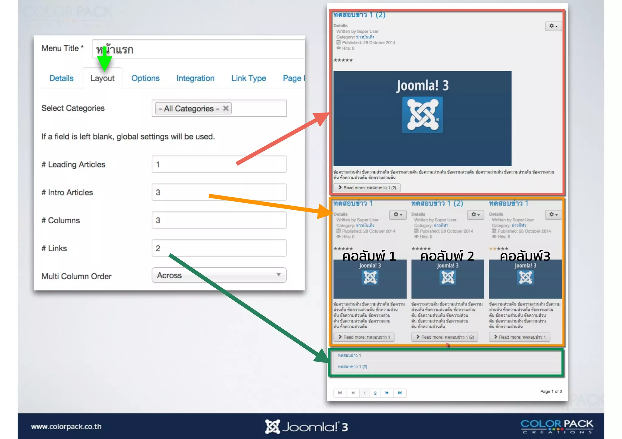 คอลัมพ์ 1 คอลัมพ์ 2 คอลัมพ์3
 