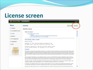 License screen

 