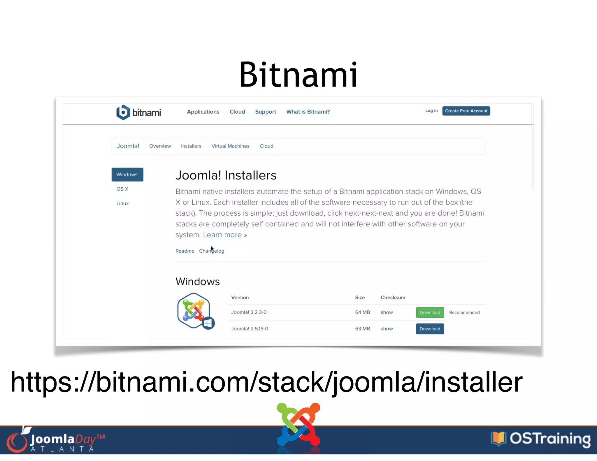Bitnami
https://bitnami.com/stack/joomla/installer
 