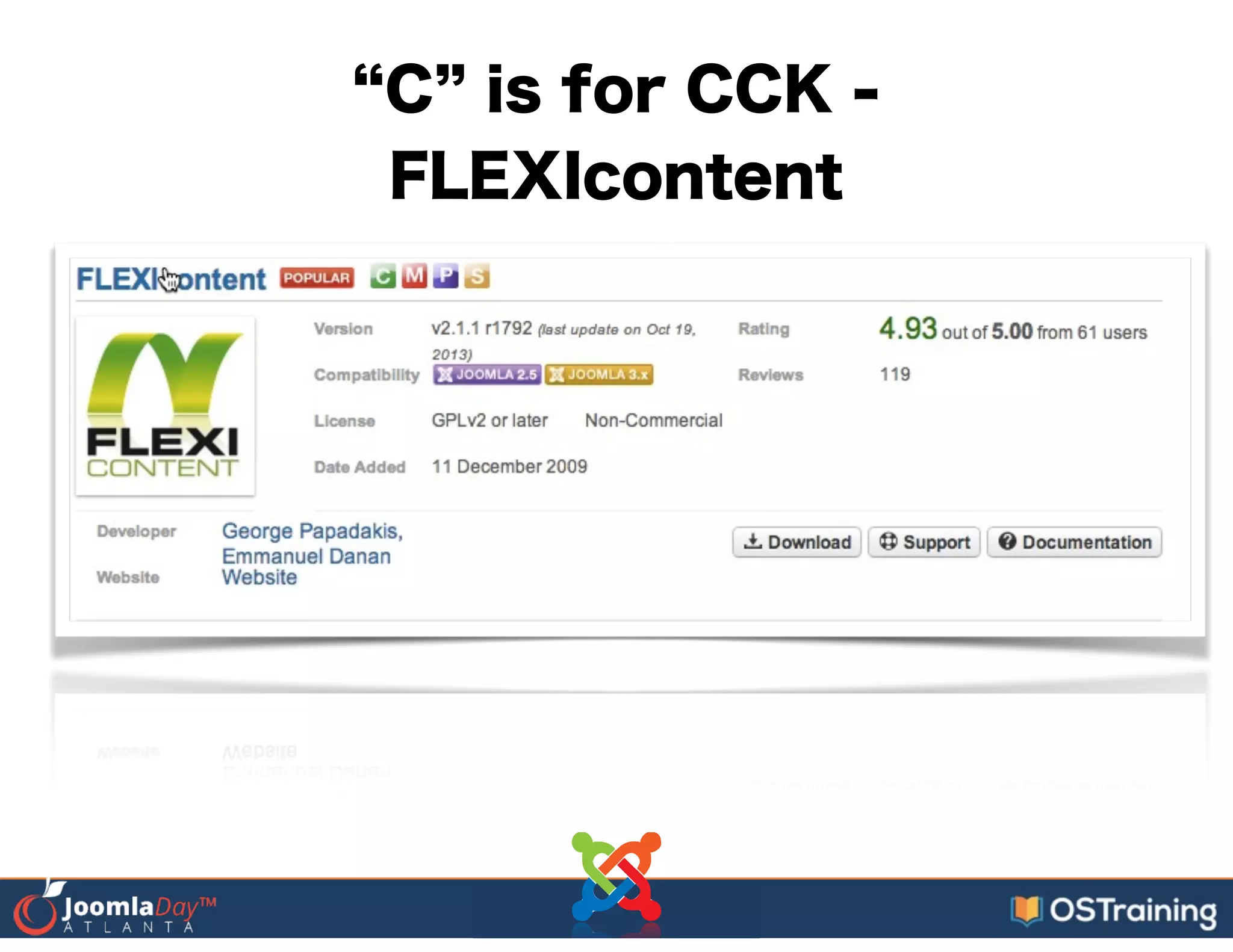 C is for CCK -
FLEXIcontent
 
