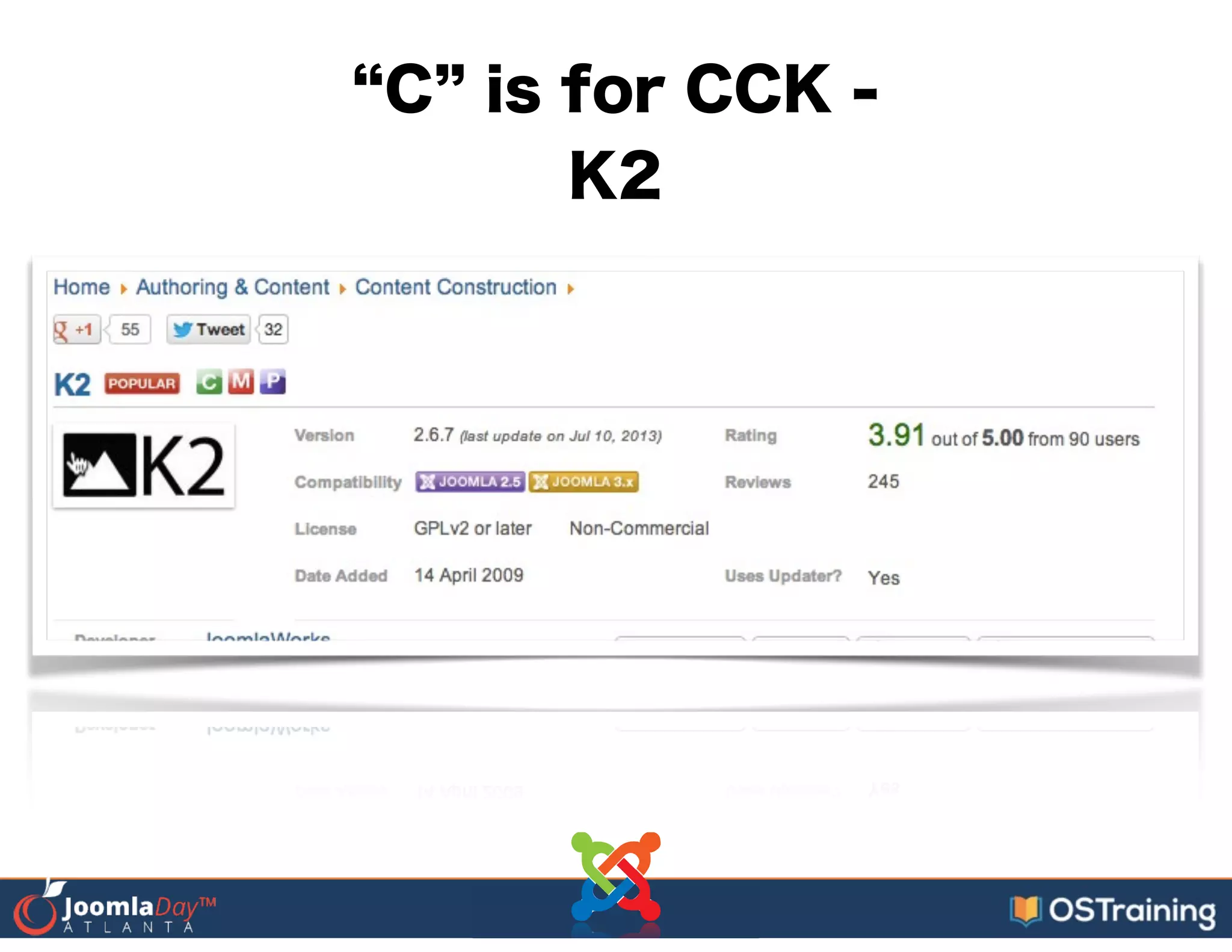 C is for CCK -
K2
 