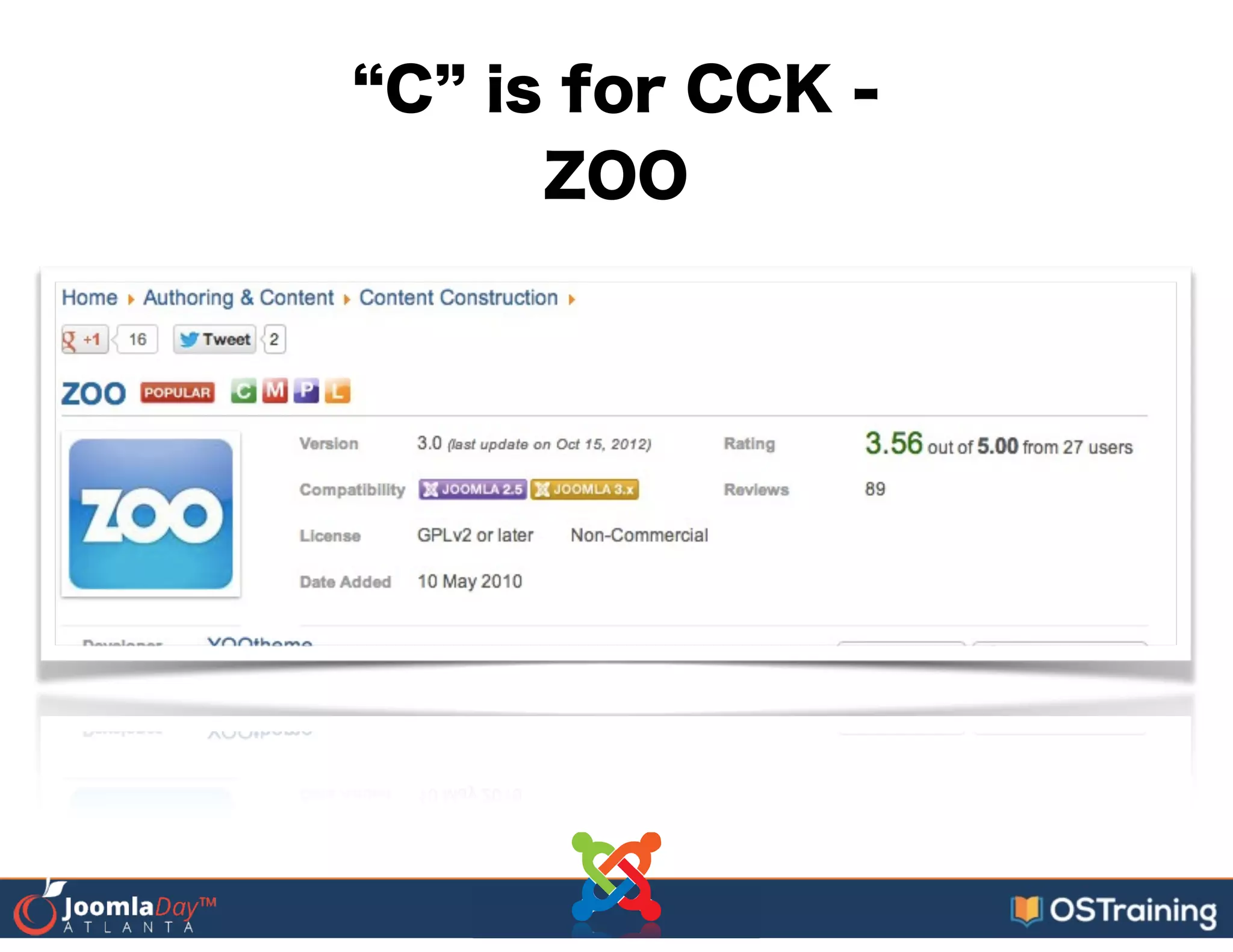 C is for CCK -
ZOO
 