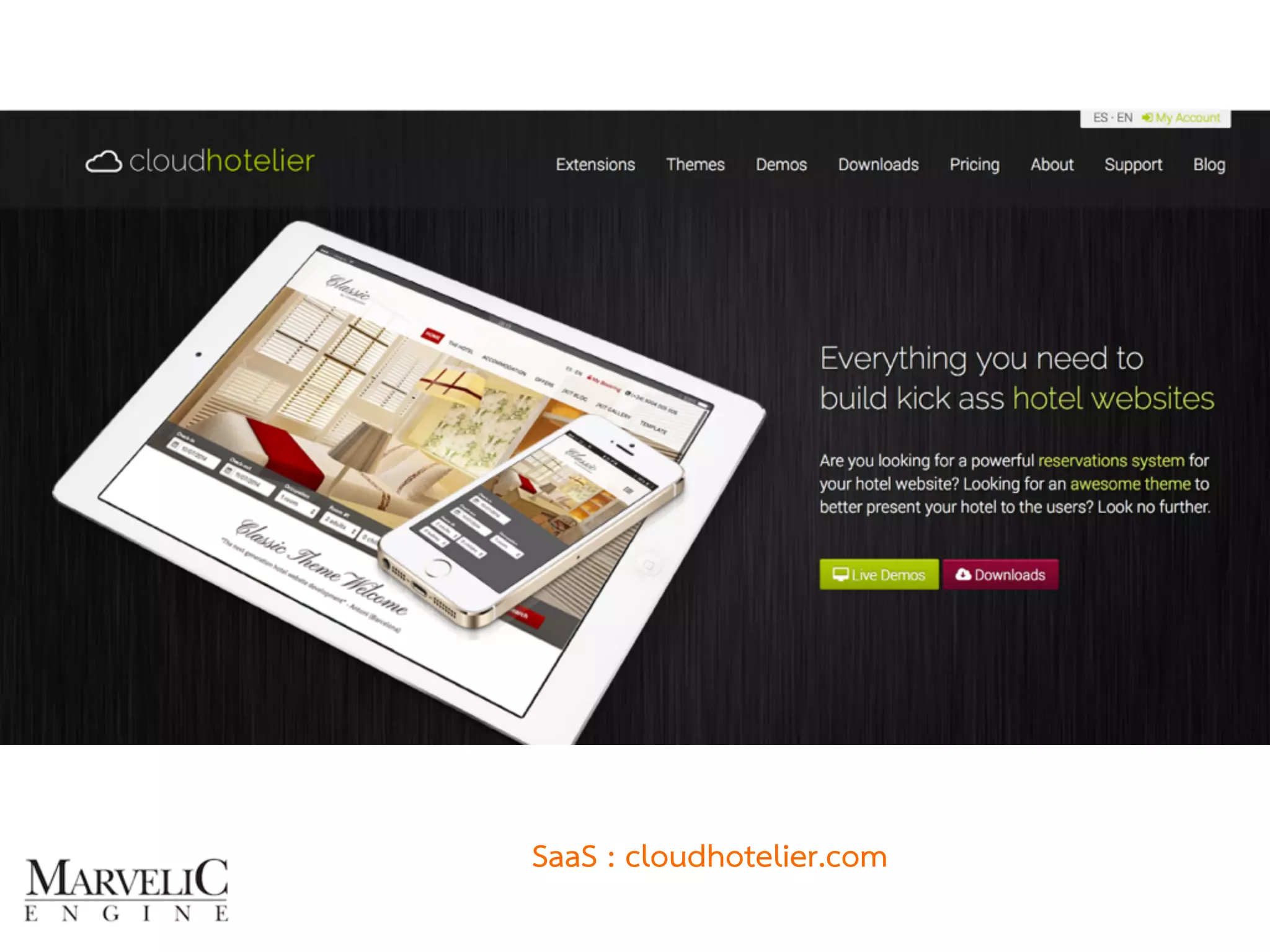 SaaS : cloudhotelier.com 
 