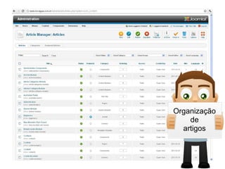 Organização
    de
  artigos
 