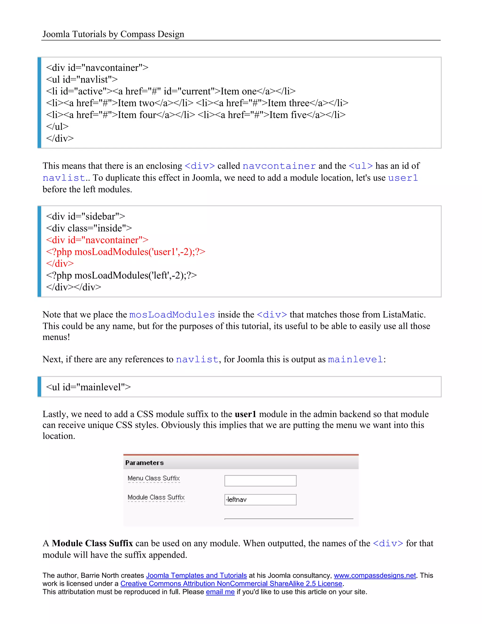 Joomla Template Tutorial
