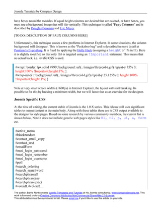 Joomla Template Tutorial