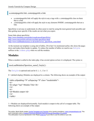 Joomla Template Tutorial