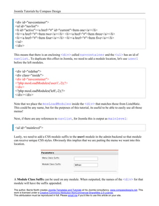 Joomla Template Tutorial