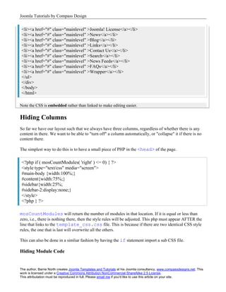 Joomla Template Tutorial
