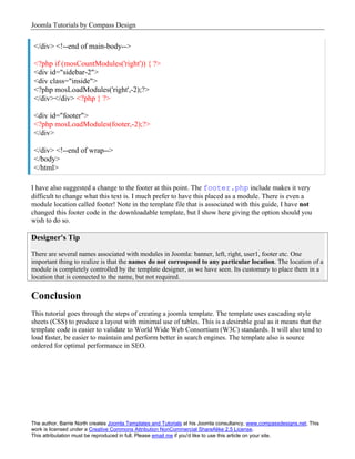 Joomla Template Tutorial