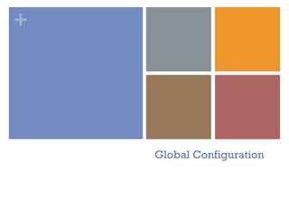 +
Global Configuration
 