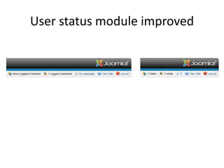 User status module improved
 