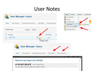 User Notes
 