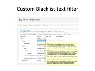 Custom Blacklist text filter
 