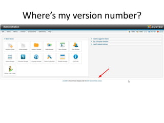 Where’s my version number?
 