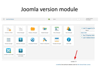 Joomla version module
 