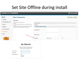Set Site Offline during install
 