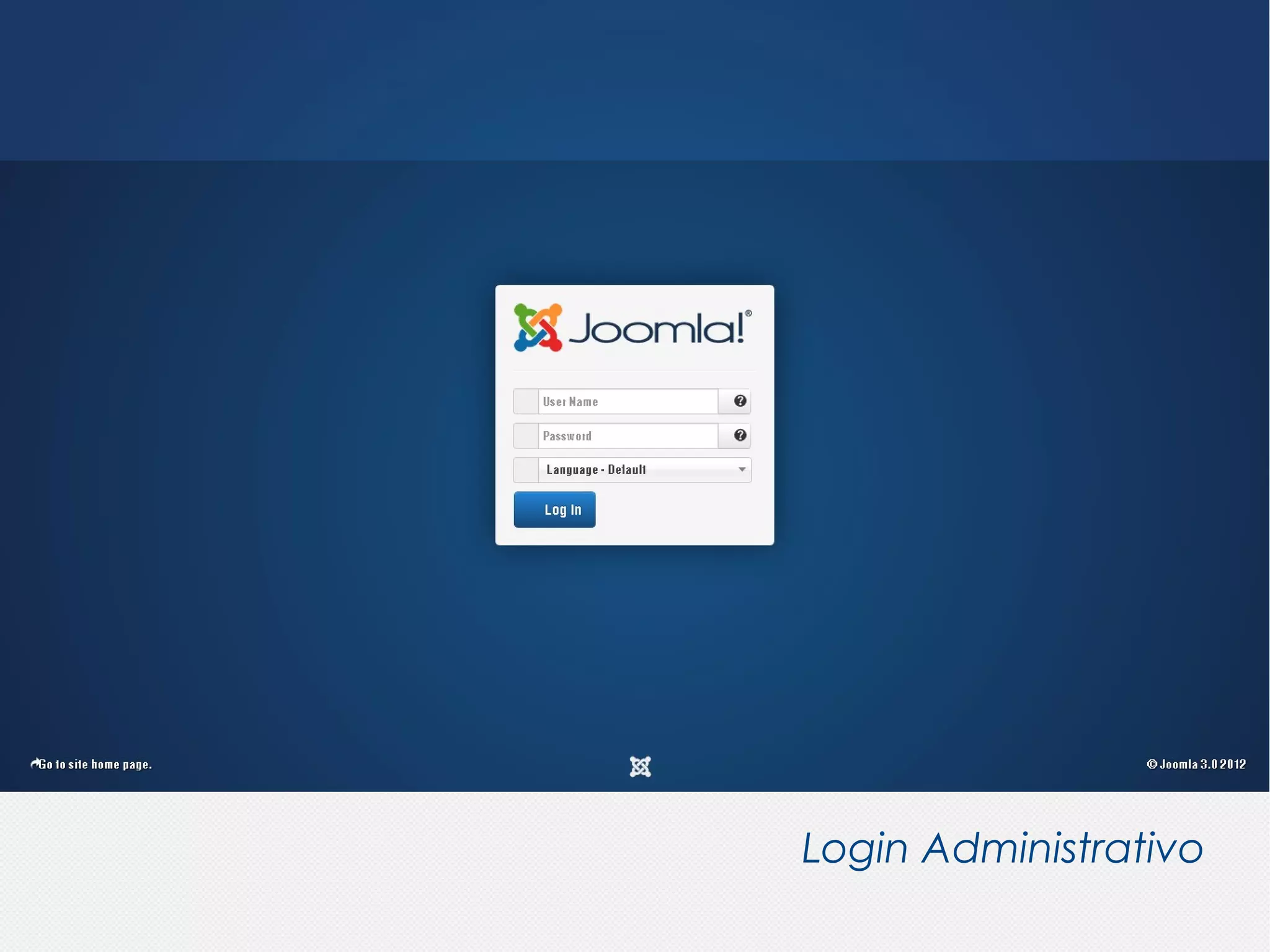 Login Administrativo
 