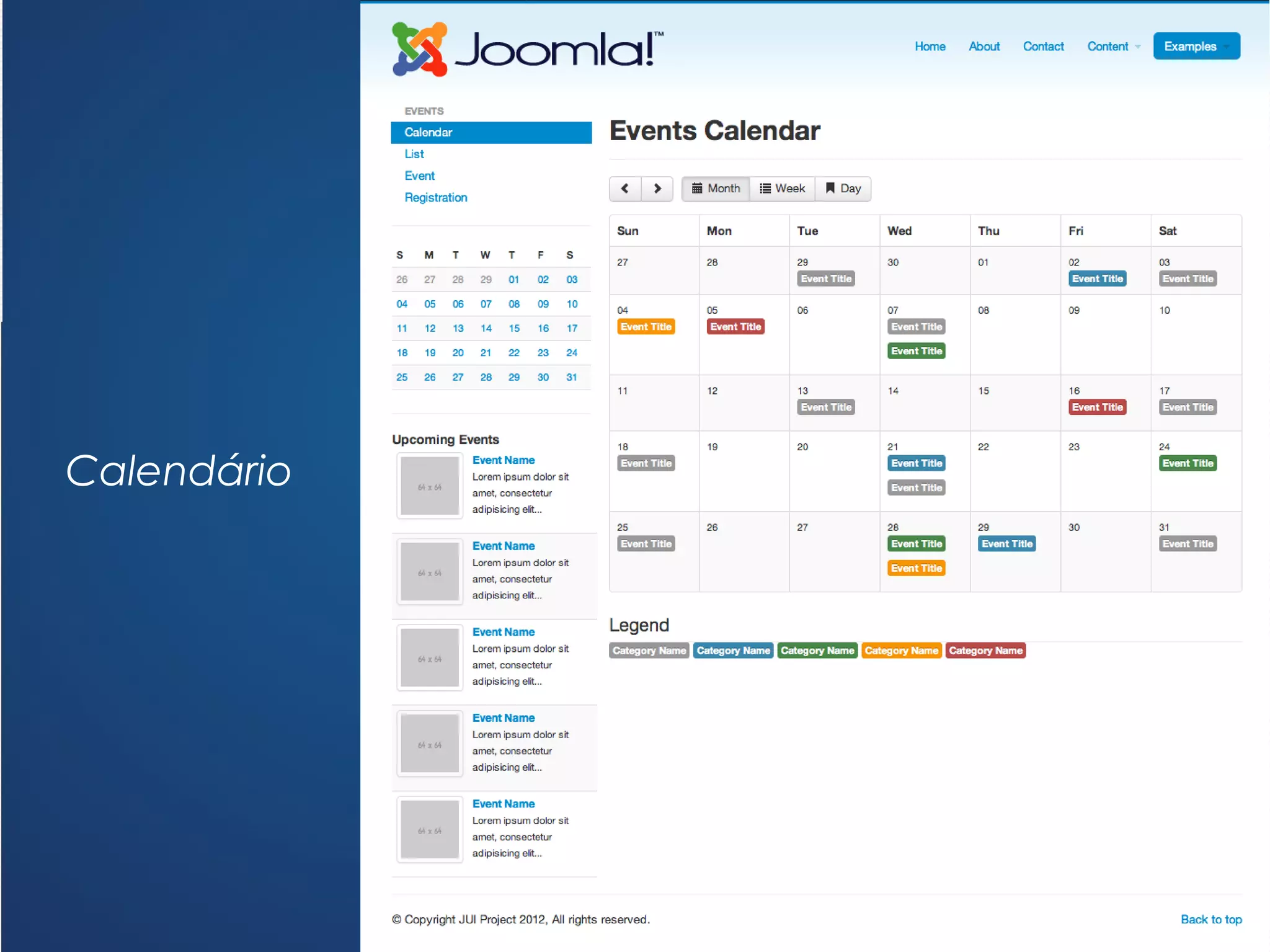 Calendário
 